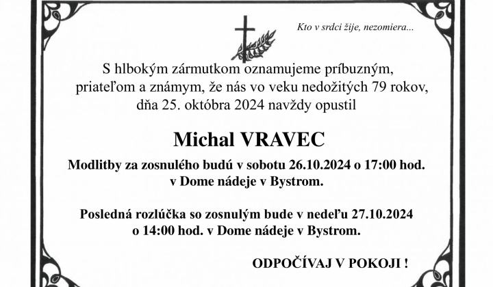 Fotka - Posledná rozlúčka s Michalom Vravcom