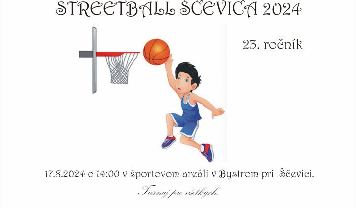 Fotka - Pozvánka na STREETBALL ŠČEVICA 2024